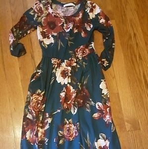 Girls Reborn J Teal Maxi Dress New with Tags
